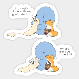 Gratitude List Sticker